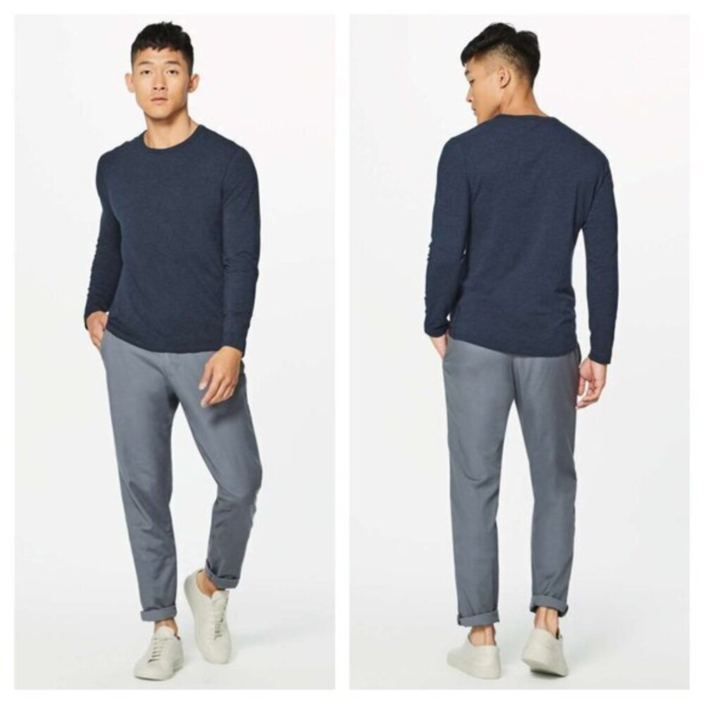 Men's Lululemon 5 Year Basic Long Sleeve XL Heathered Nautical Navy